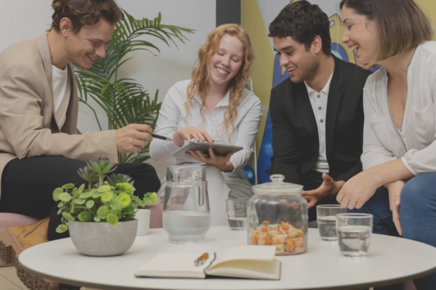 Financial analysis workspace showing budget charts and trend data